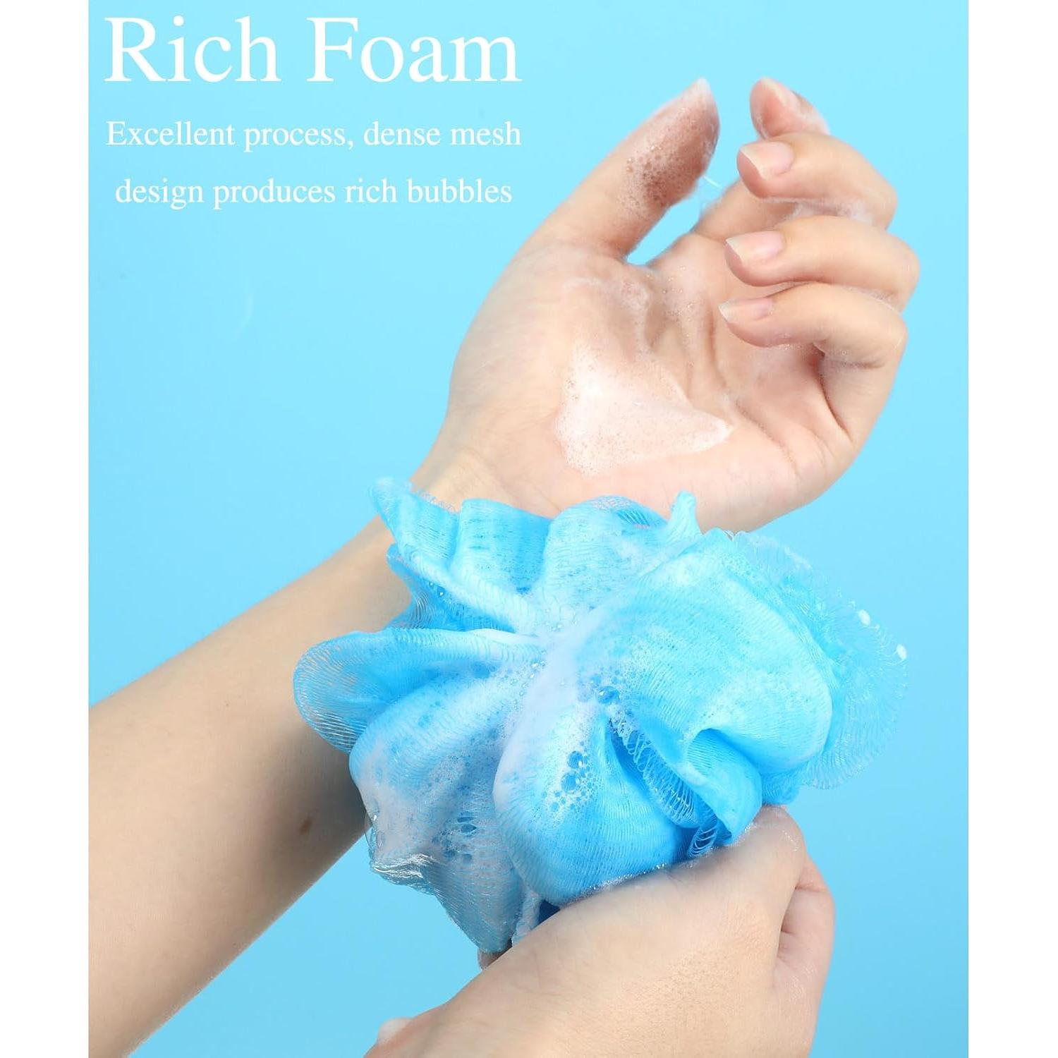 Esponjas de Lufa CHENGU 80 Pcs Azul, Exfoliantes y Suaves