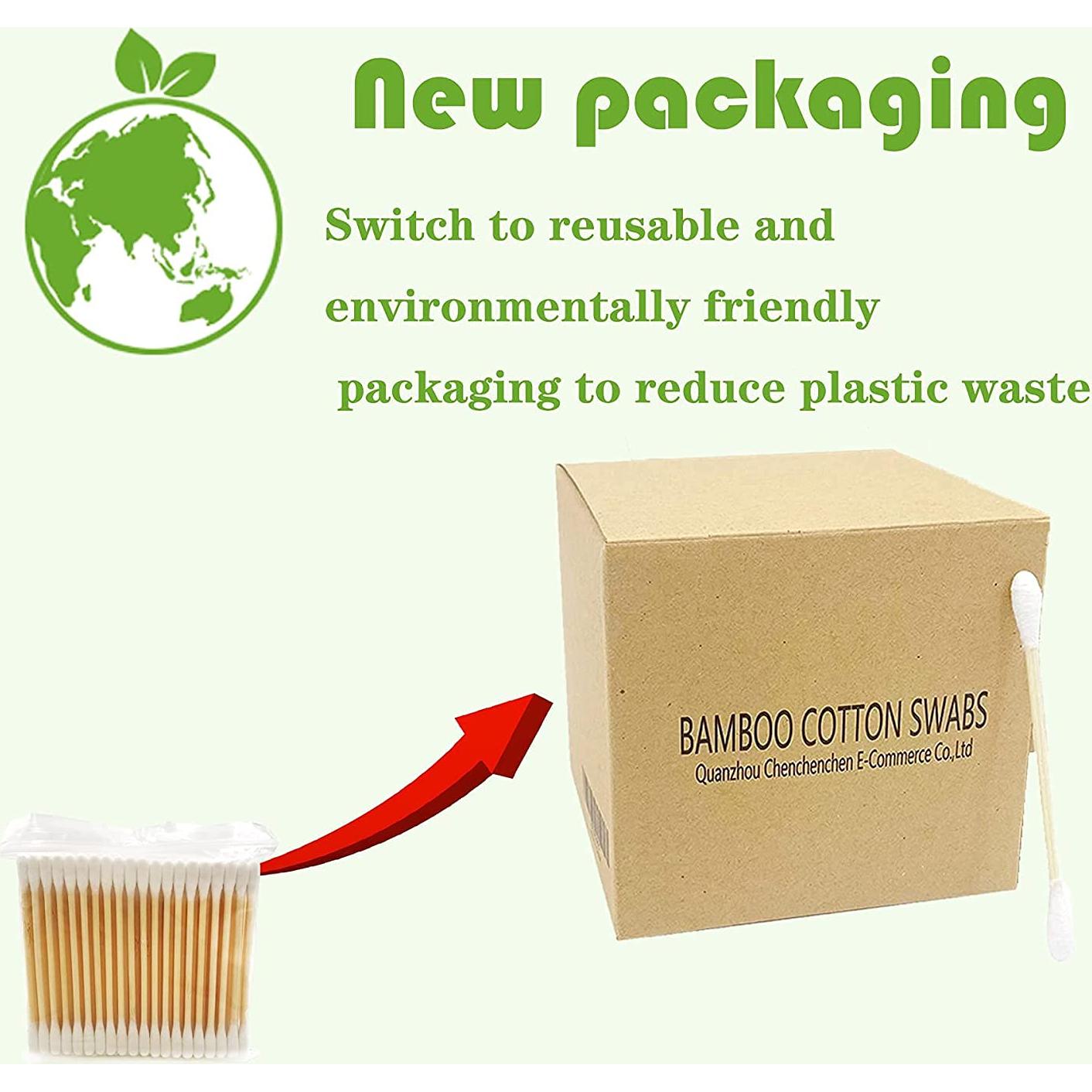 Hisopos de Algodón Biodegradables 1125pcs - 7.37cm con Mango de Madera