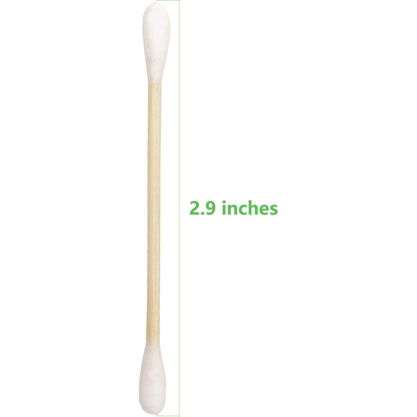 Hisopos de Algodón Biodegradables 1125pcs - 7.37cm con Mango de Madera