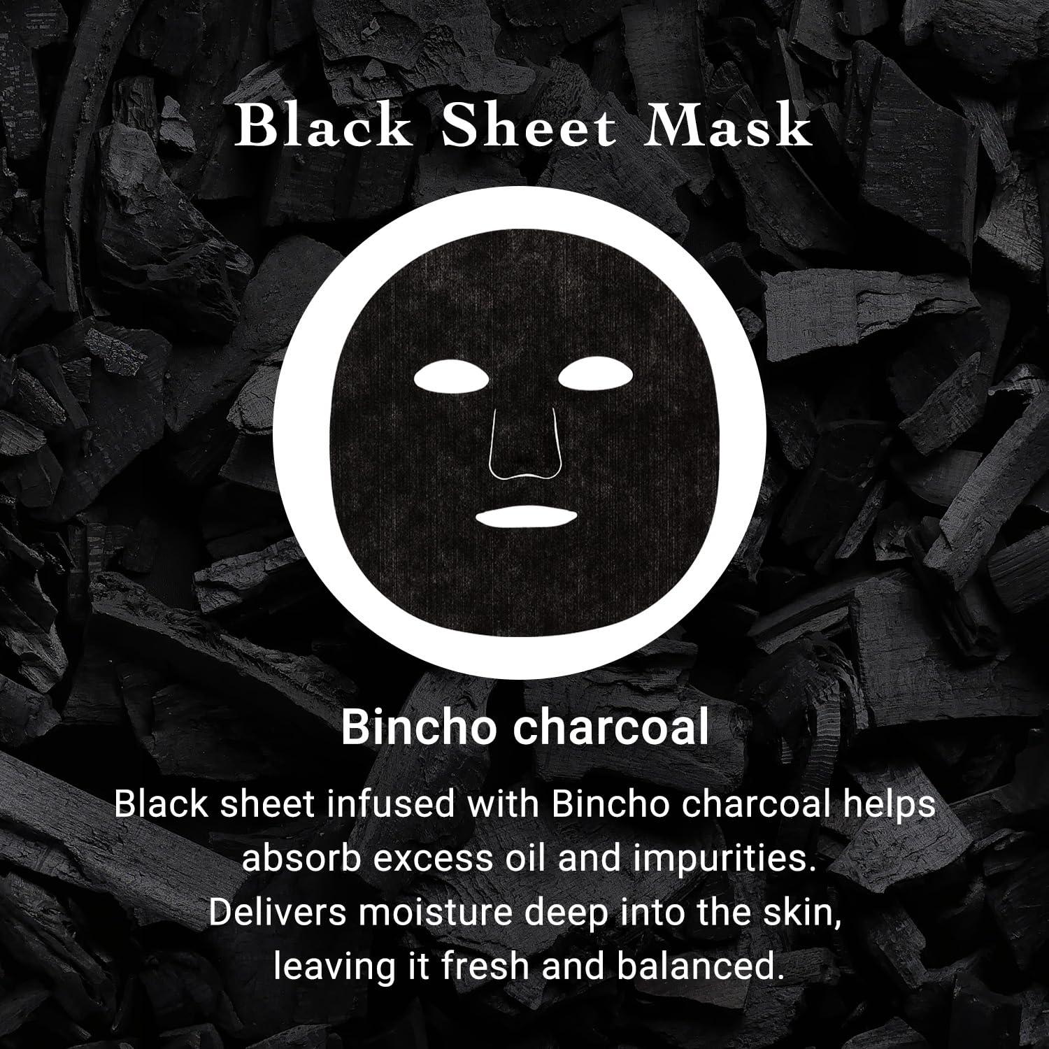 Mascarillas Exfoliantes Lululun HYDRA-F 21 EA Carbón y Perla Negra