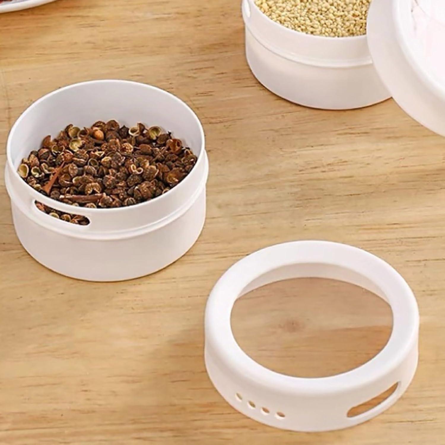 Tarros de Especias Magnéticos Walbest Acero Inoxidable Negro