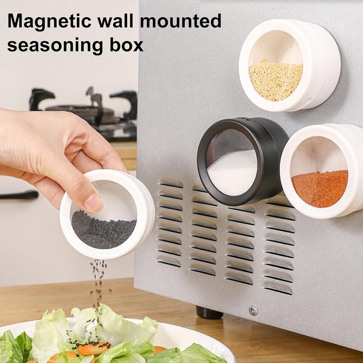 Tarros de Especias Magnéticos Walbest Acero Inoxidable Negro