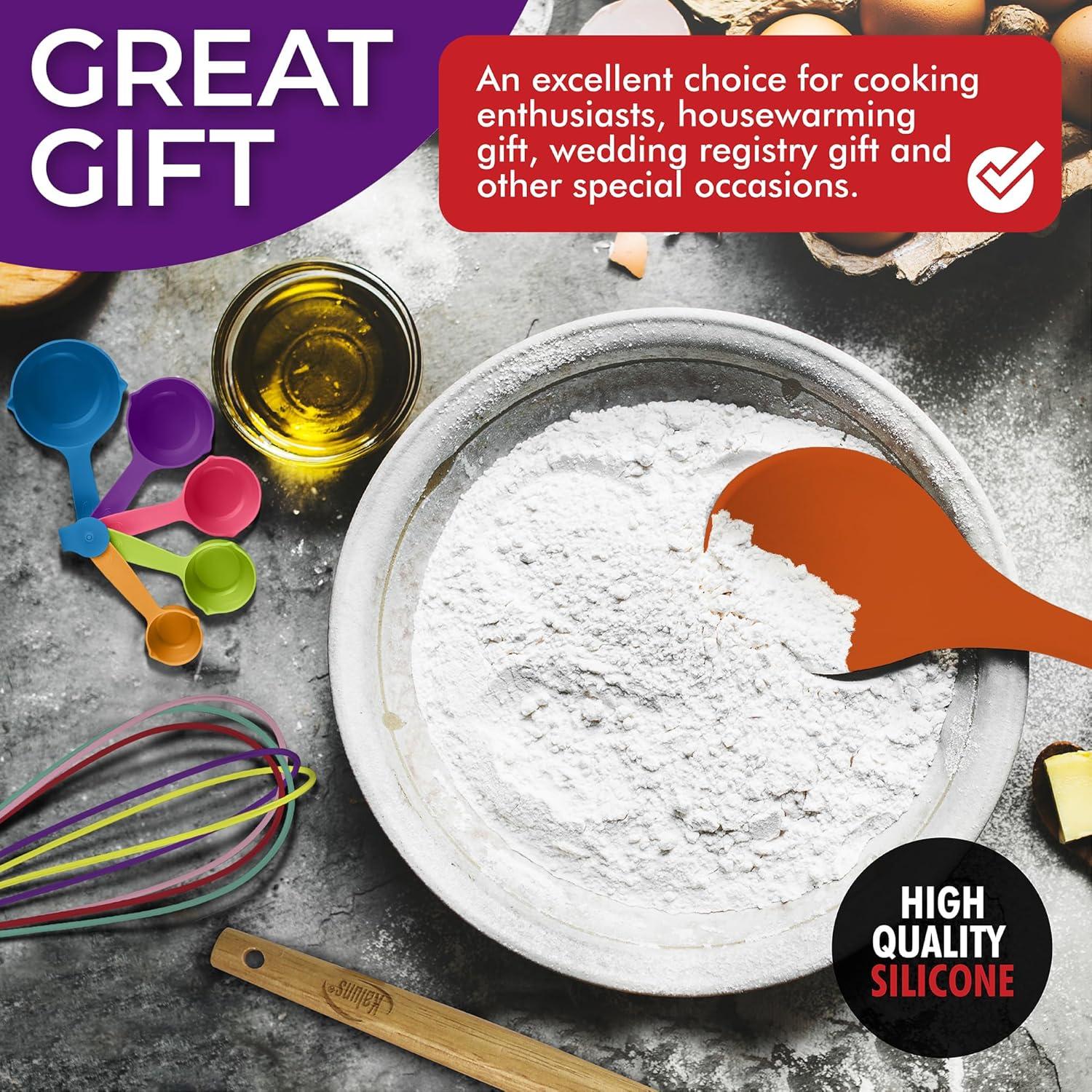 Juego de Utensilios de Cocina Kaluns 50 Piezas Silicona Madera