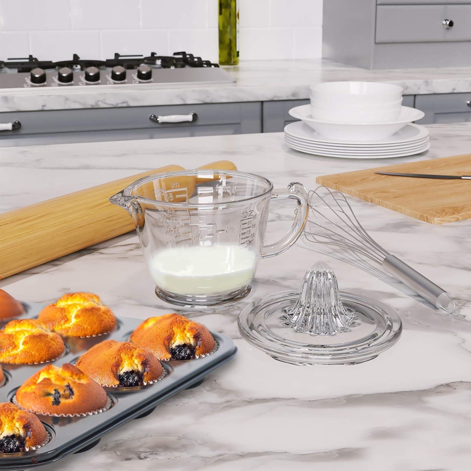 Exprimidor manual de cítricos CuttleLab 500ml vidrio transparente