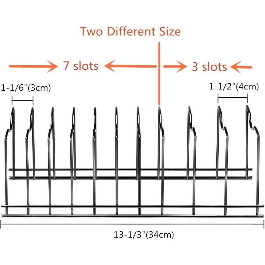 Organizador de Tapas de Olla SANNO, Acero Inoxidable, 10 Divisores