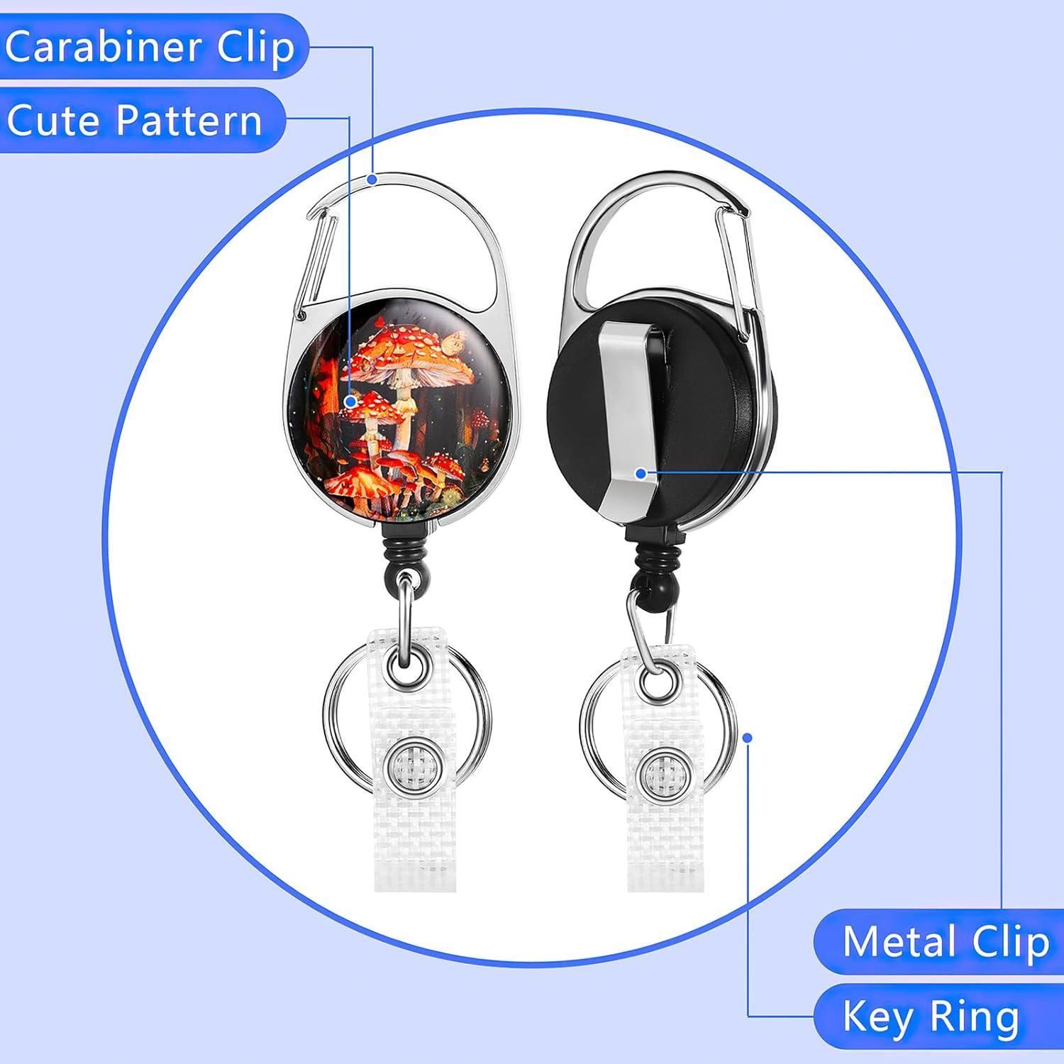 Portatarjetas Retráctiles BESARME 2 Pack con Clip y Soporte ID