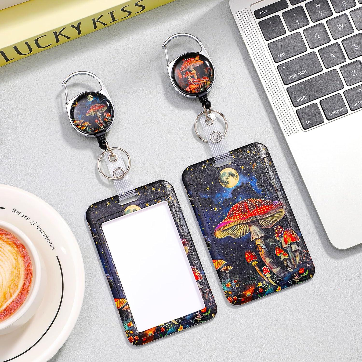 Portatarjetas Retráctiles BESARME 2 Pack con Clip y Soporte ID