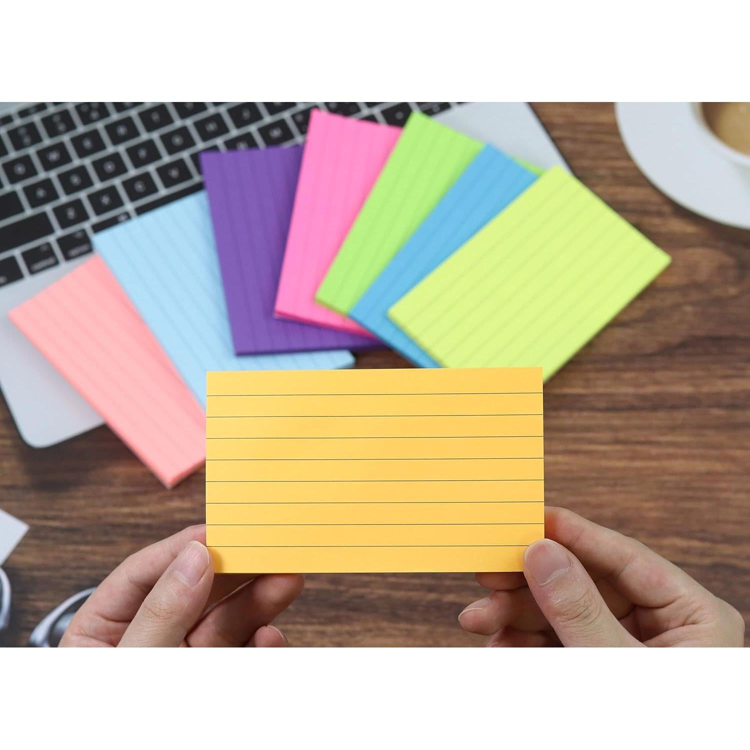 Bloc de Notas Adhesivos YEECOK 3x5" 8 Colores 50 Hojas