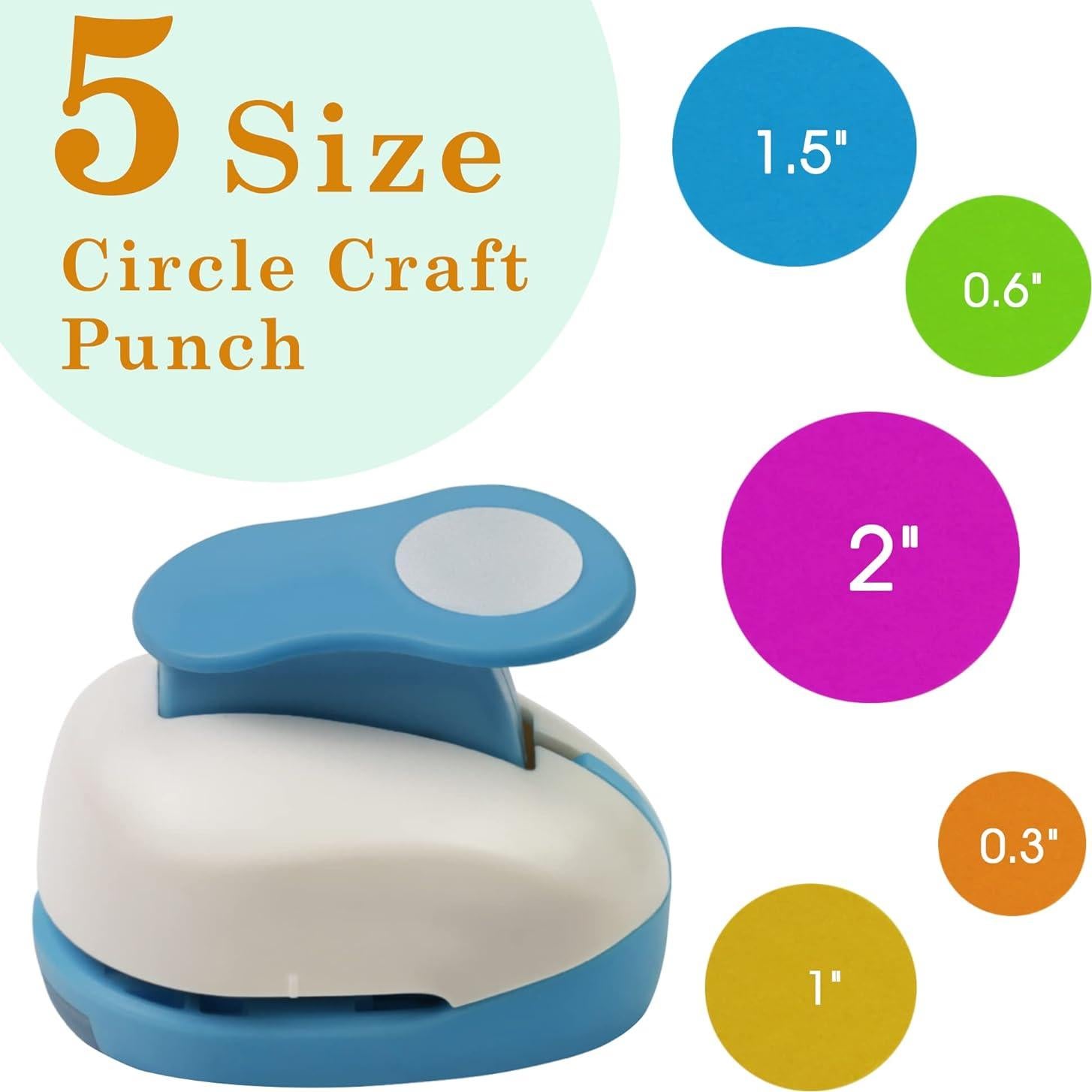 Set de 5 Perforadoras de Papel Circulares ECOHU - 0.76 a 5.08 cm