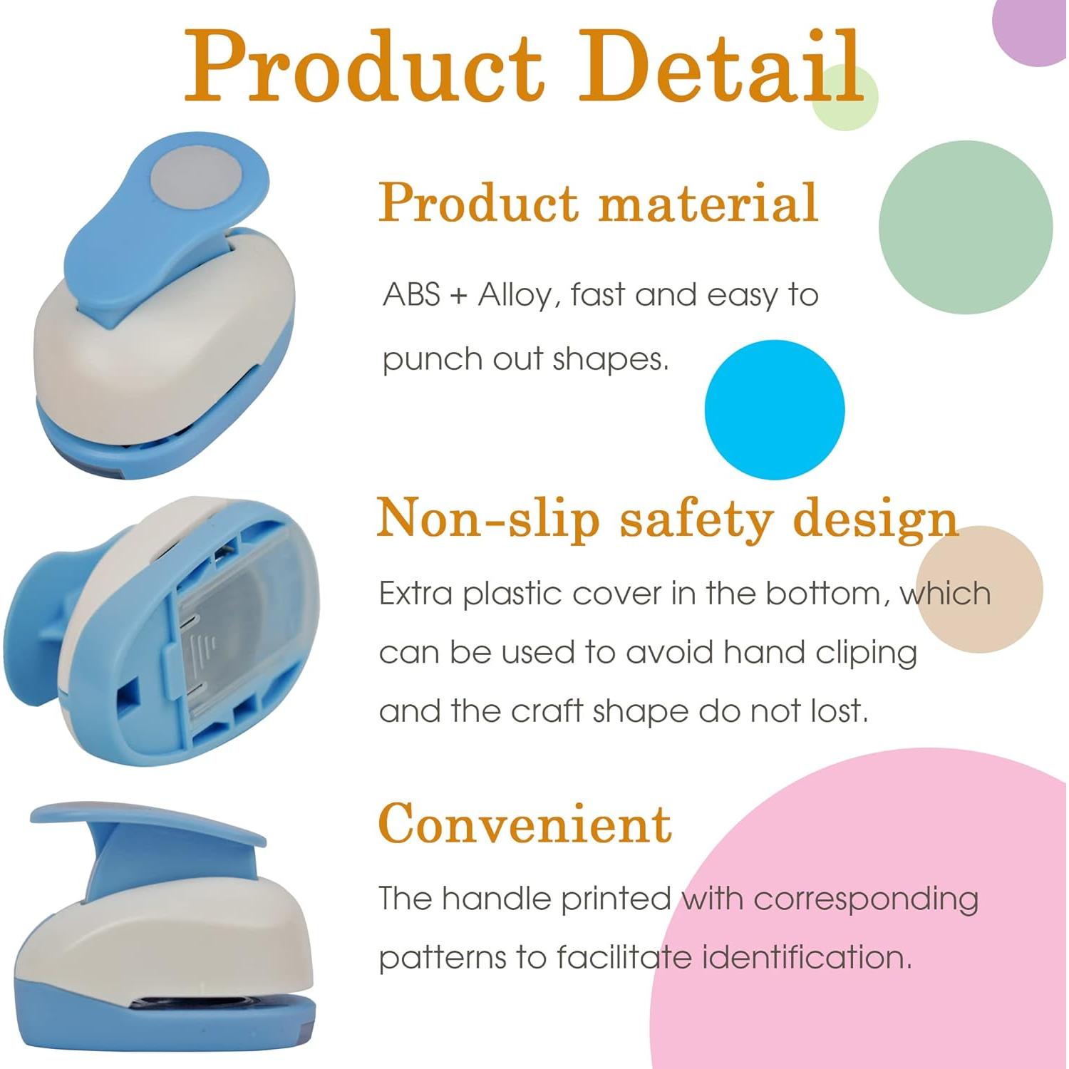 Set de 5 Perforadoras de Papel Circulares ECOHU - 0.76 a 5.08 cm