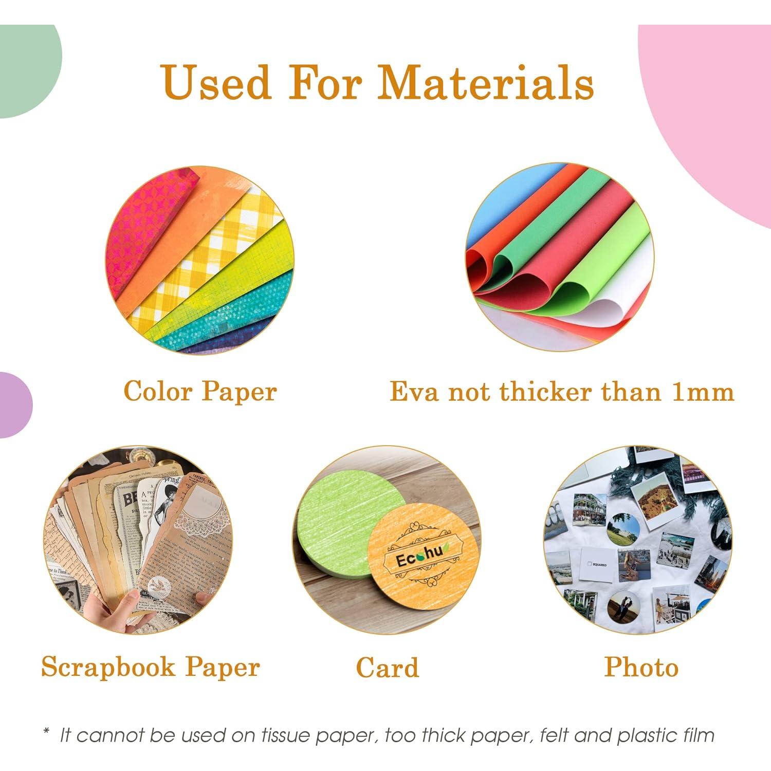 Set de 5 Perforadoras de Papel Circulares ECOHU - 0.76 a 5.08 cm