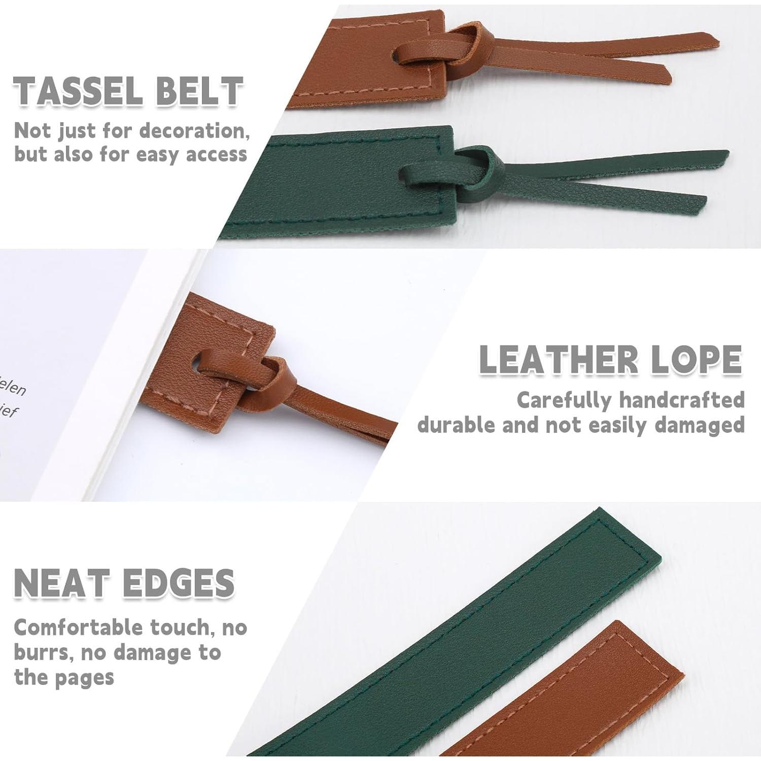 Marcadores de Piel Wonvoc 6 Pcs, Cuero PU, 13x2.3 cm