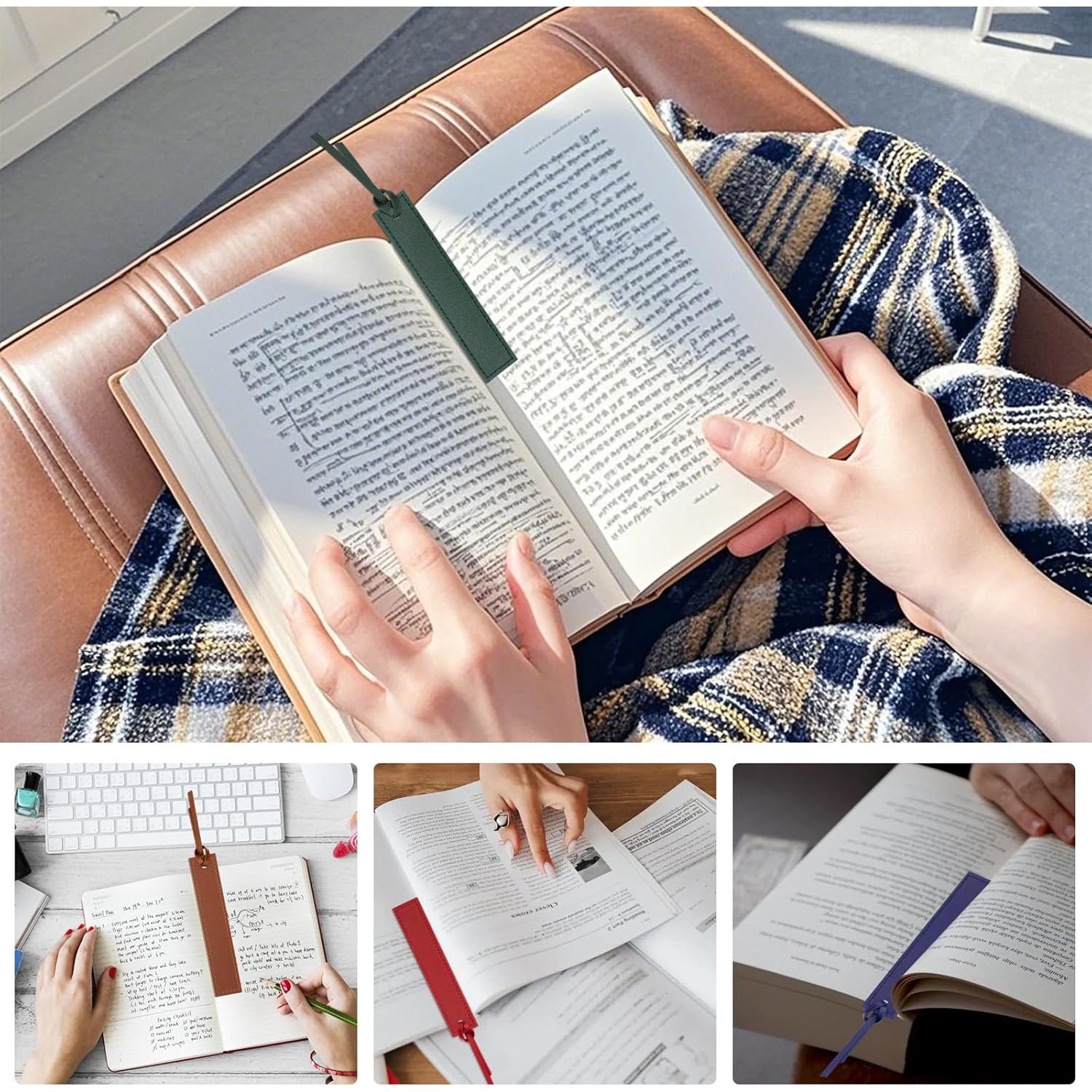 Marcadores de Piel Wonvoc 6 Pcs, Cuero PU, 13x2.3 cm