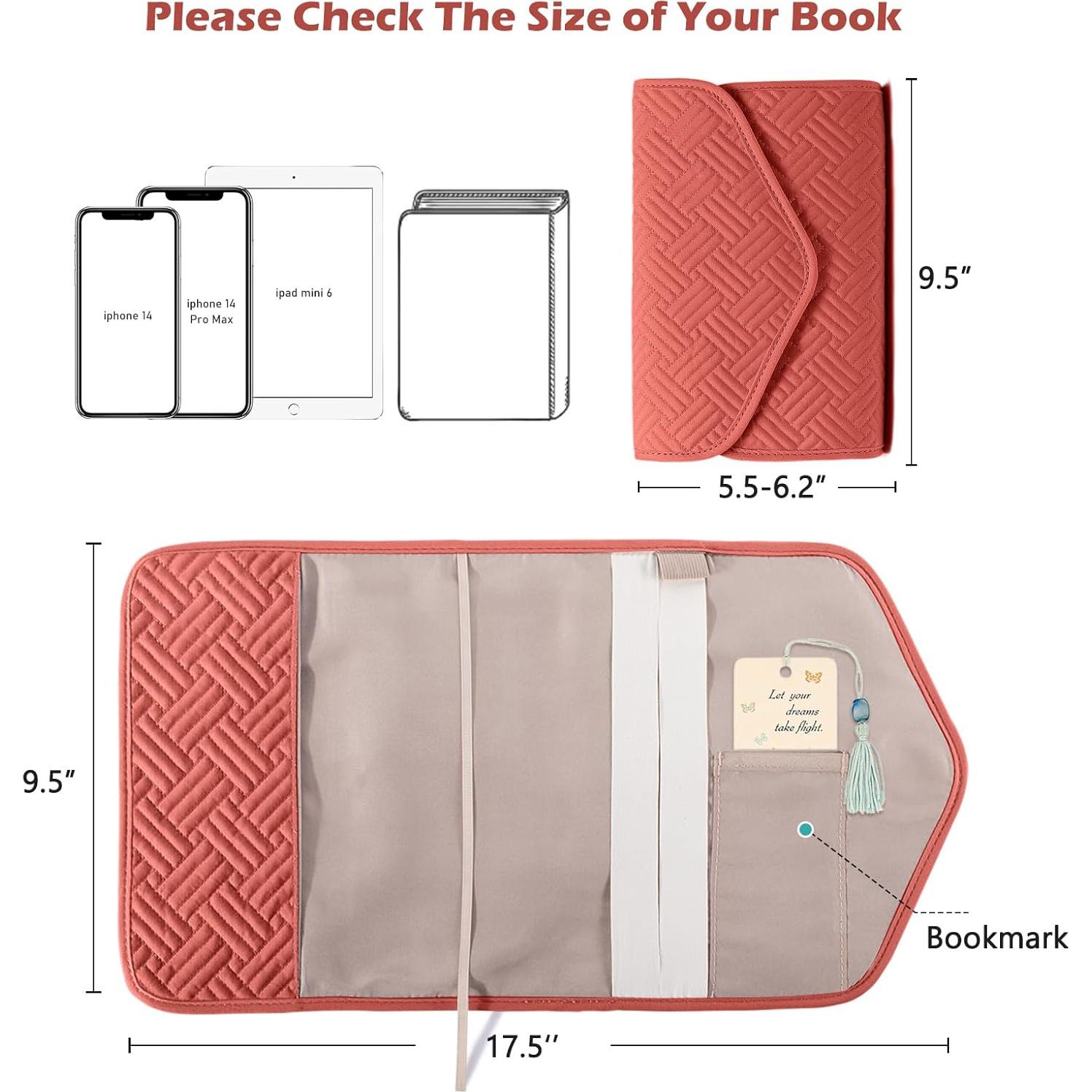 Cubierta de Libro Reutilizable Aplufine Rosa con Cierre Magnético