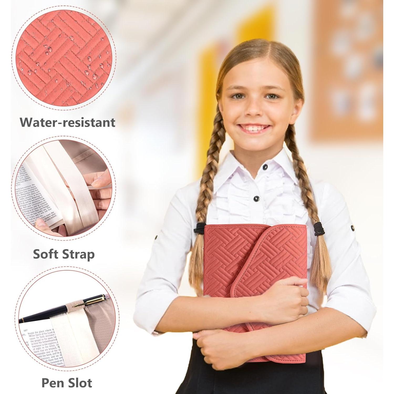 Cubierta de Libro Reutilizable Aplufine Rosa con Cierre Magnético