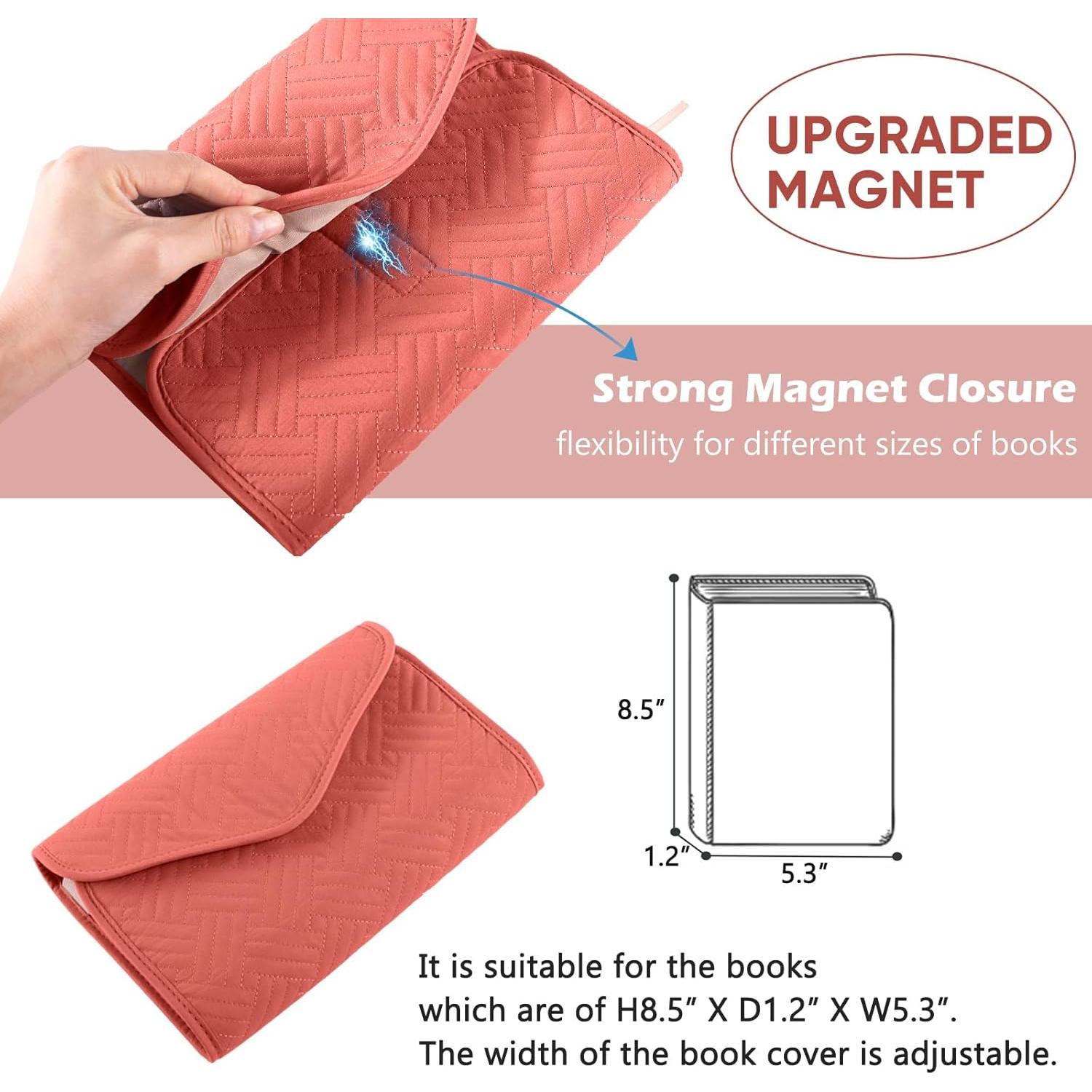 Cubierta de Libro Reutilizable Aplufine Rosa con Cierre Magnético