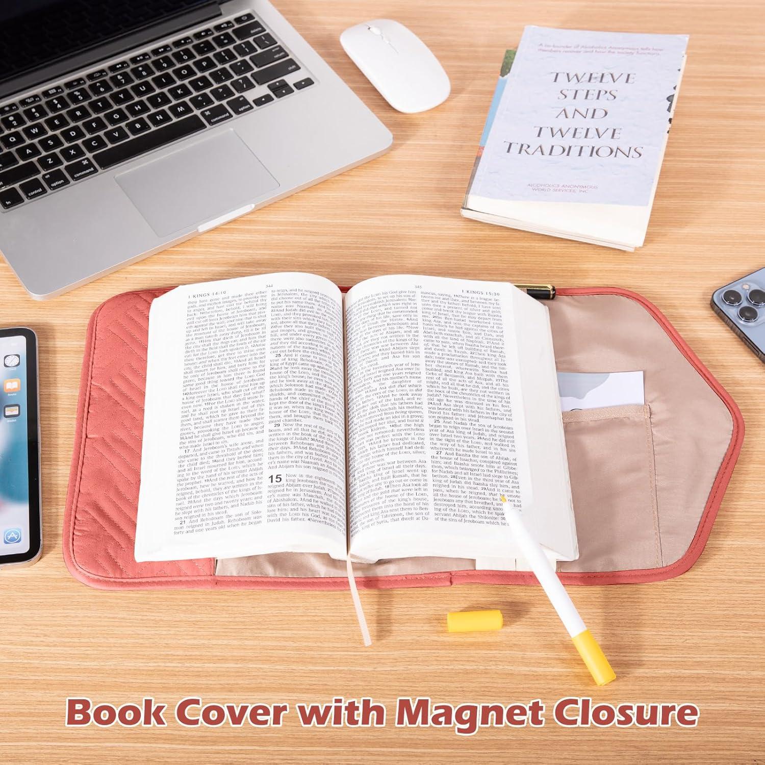 Cubierta de Libro Reutilizable Aplufine Rosa con Cierre Magnético