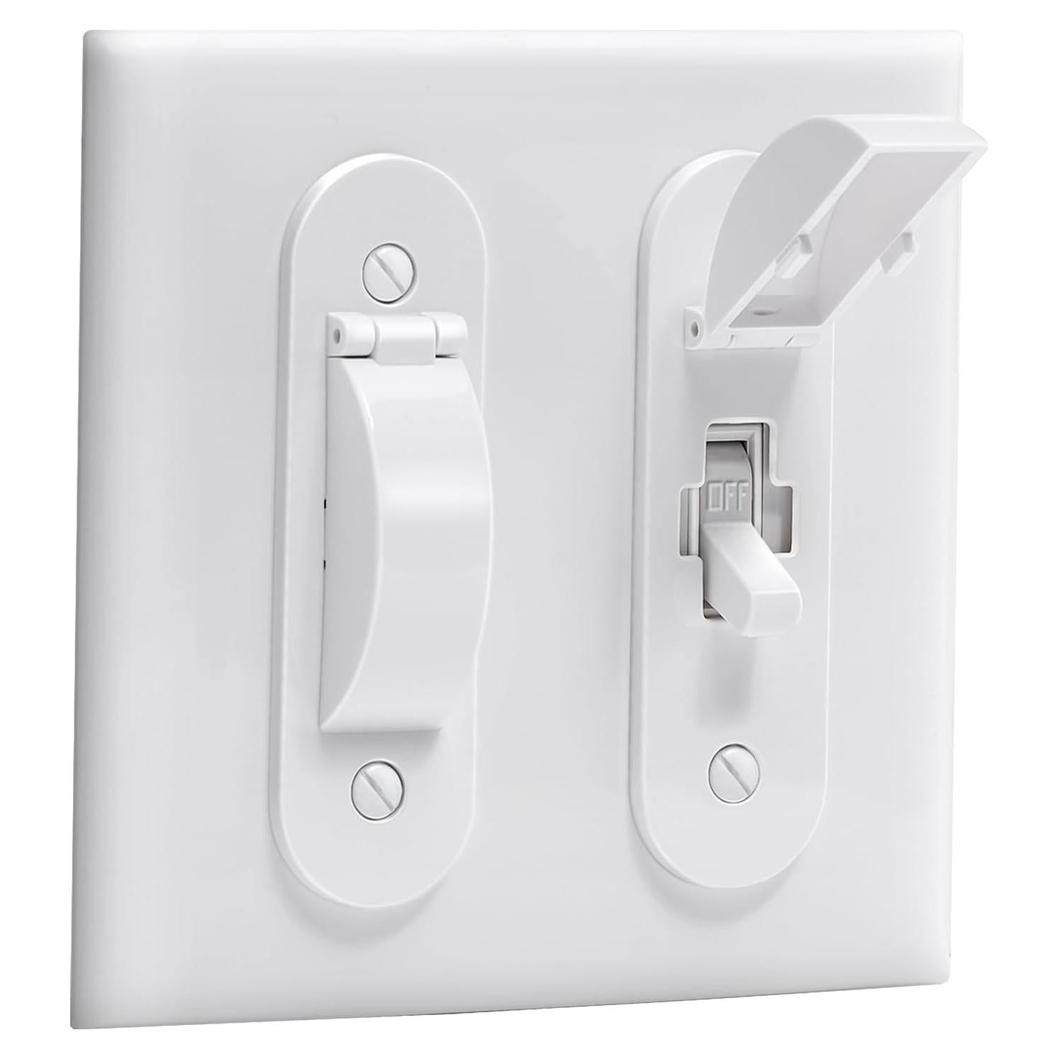 Wall Switch Guard, Child Proof Light Switch Cover Guard | Toggle Style | Light Switch Protection | Keep Toggle Switch in On or Off Position | 1 Pack, White