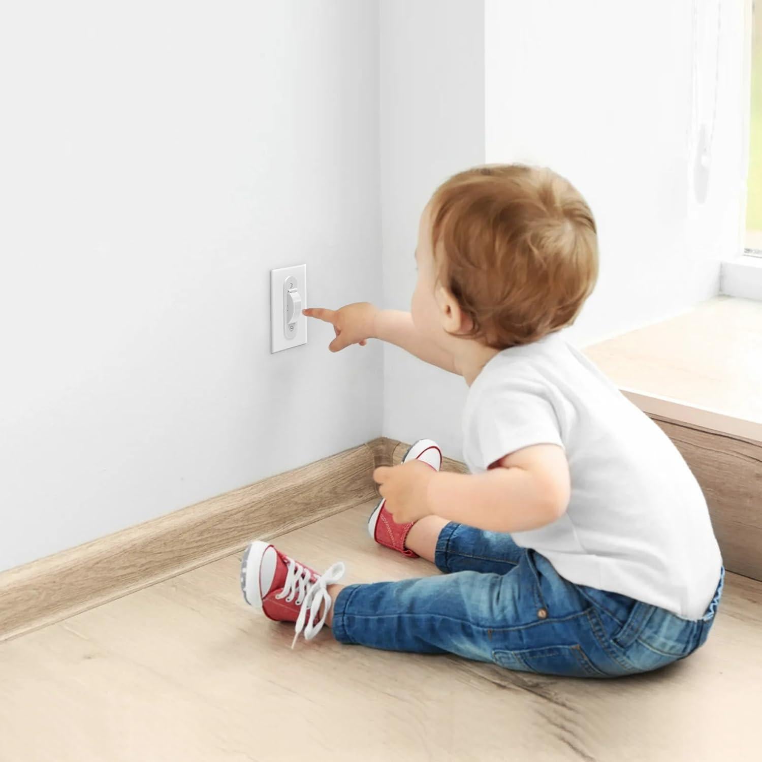 Wall Switch Guard, Child Proof Light Switch Cover Guard | Toggle Style | Light Switch Protection | Keep Toggle Switch in On or Off Position | 1 Pack, White