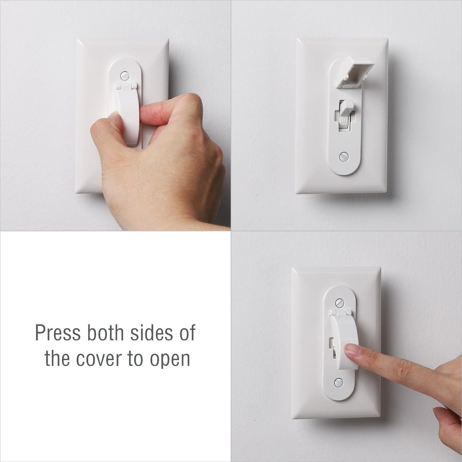 Wall Switch Guard, Child Proof Light Switch Cover Guard | Toggle Style | Light Switch Protection | Keep Toggle Switch in On or Off Position | 1 Pack, White