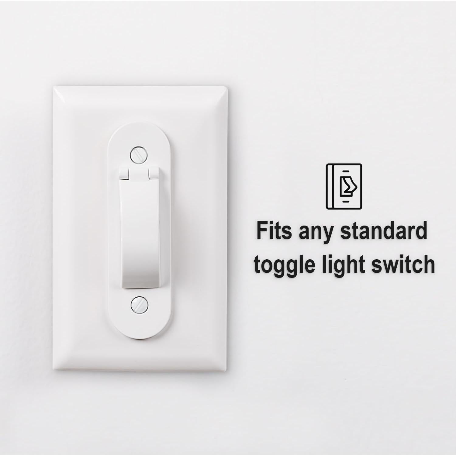 Wall Switch Guard, Child Proof Light Switch Cover Guard | Toggle Style | Light Switch Protection | Keep Toggle Switch in On or Off Position | 1 Pack, White
