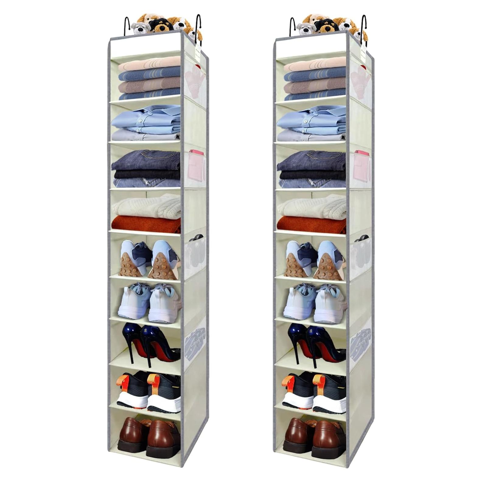 Organizador Colgante de Zapatos Roomtalk Beige 2 Paquete 10 Estantes
