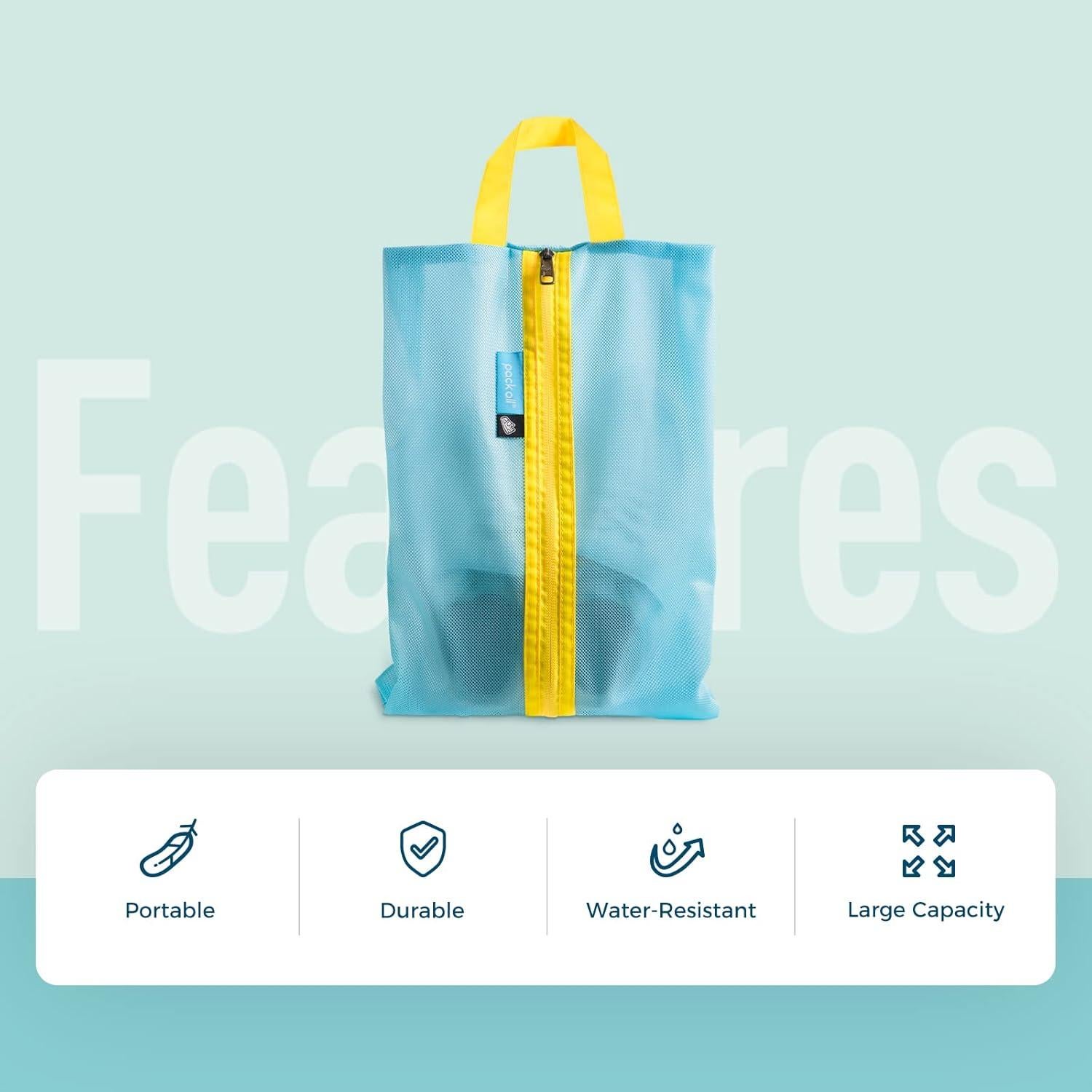 Bolsa de Zapatos Pack All Azul Resistente al Agua 34.5x22.5cm