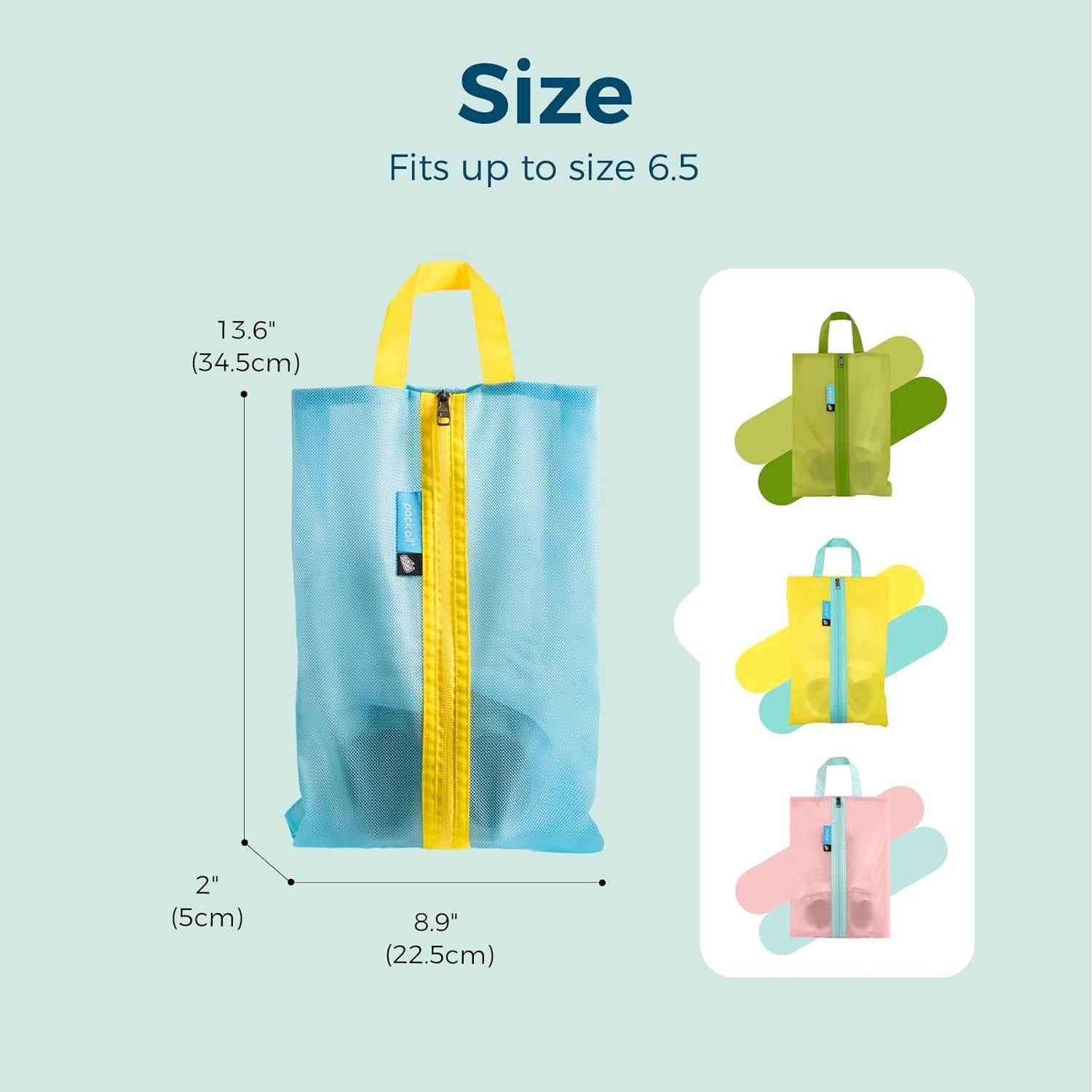 Bolsa de Zapatos Pack All Azul Resistente al Agua 34.5x22.5cm