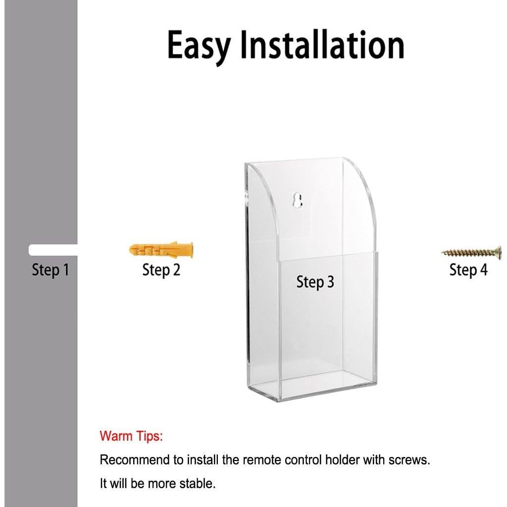 Soporte de Control Remoto Hipiwe Acrílico Transparente 1 Compartimento