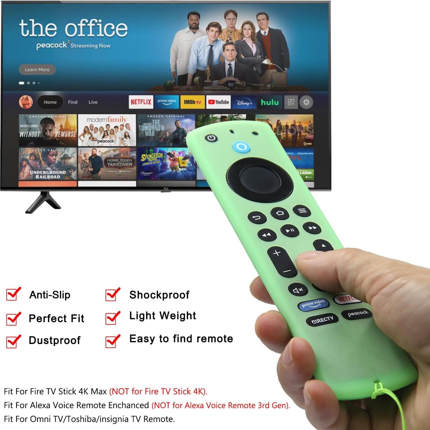 Funda de Silicona Pinowu para Control Remoto Fire TV 4K Max