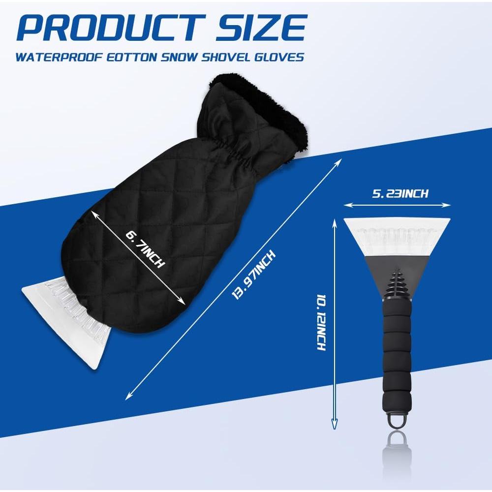 Raspador de Hielo con Guante Kutyun 38x18cm Impermeable