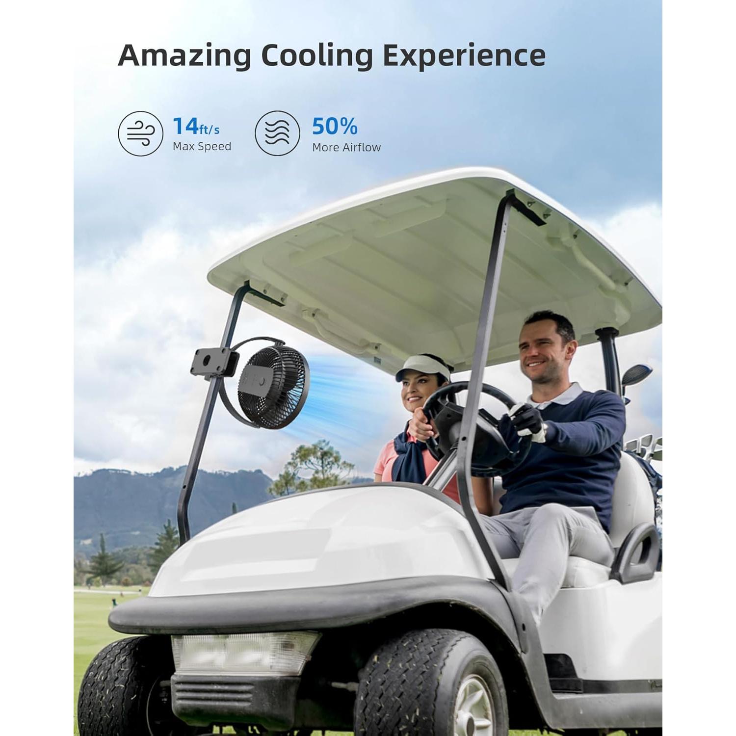 Ventilador Clip Koonie 10000mAh 20cm 4 Velocidades Negro