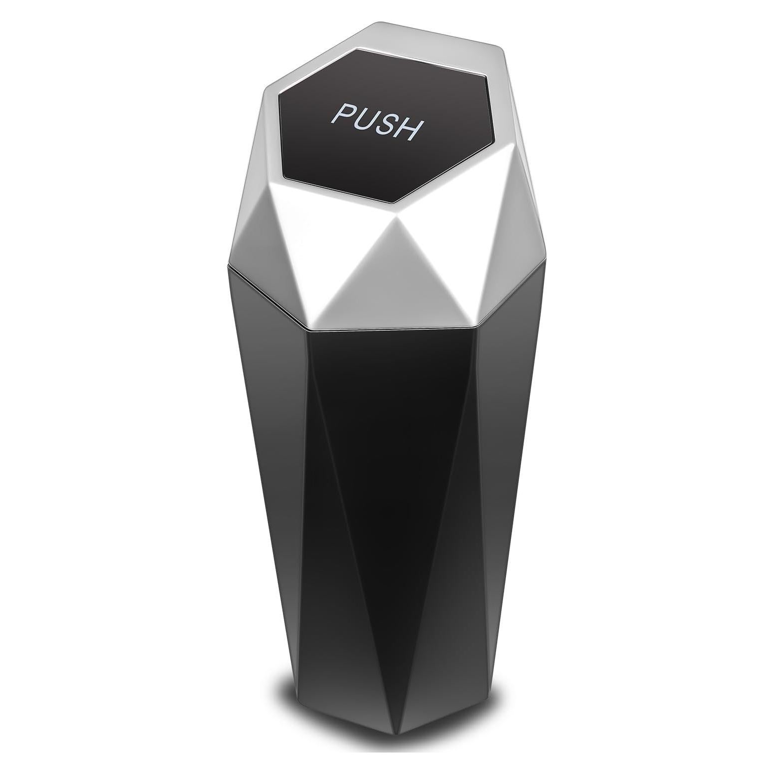 Bote de Basura Compacto DNA Motoring Negro Plata 0.5L