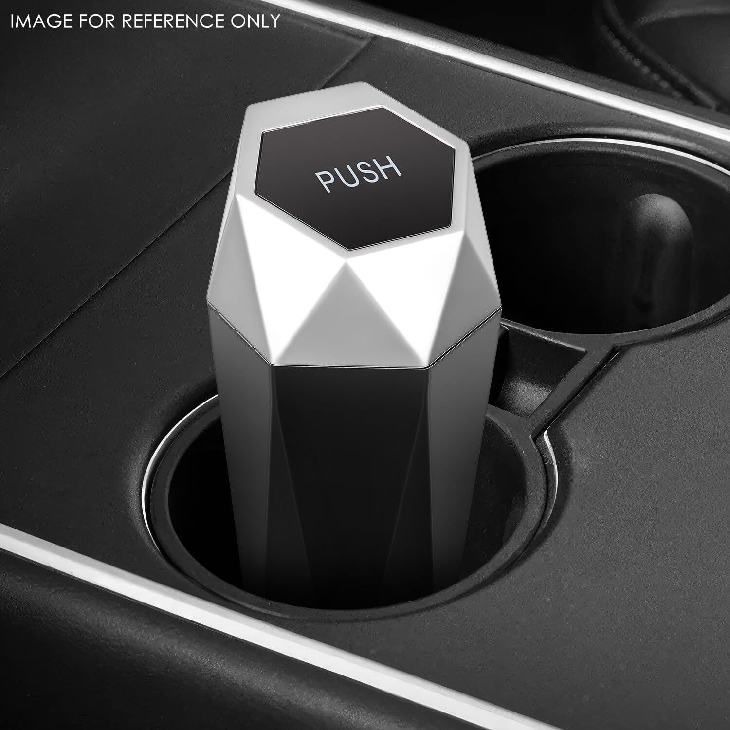 Bote de Basura Compacto DNA Motoring Negro Plata 0.5L