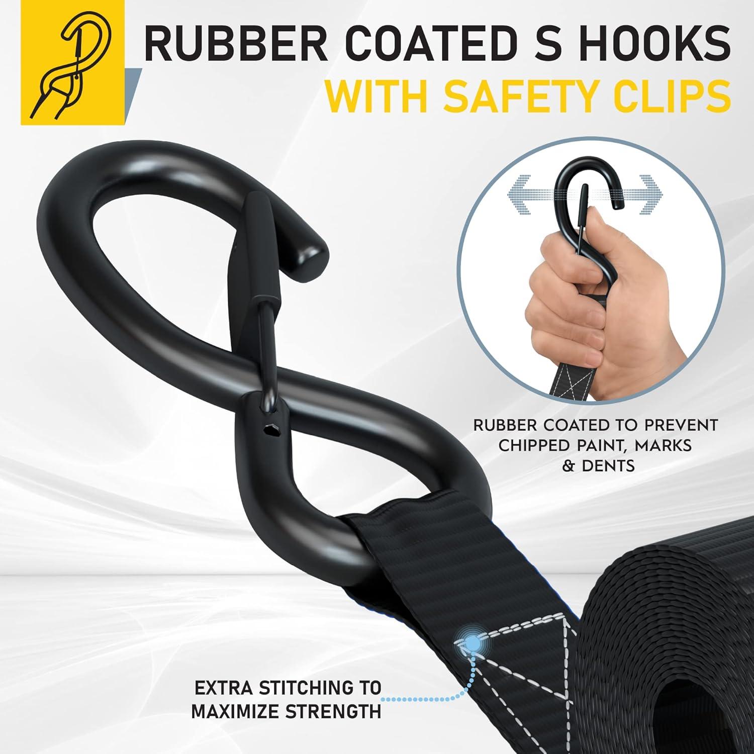 Correas de Tracción Pesadas AUGO 15 Pies 2200 lb Resistencia