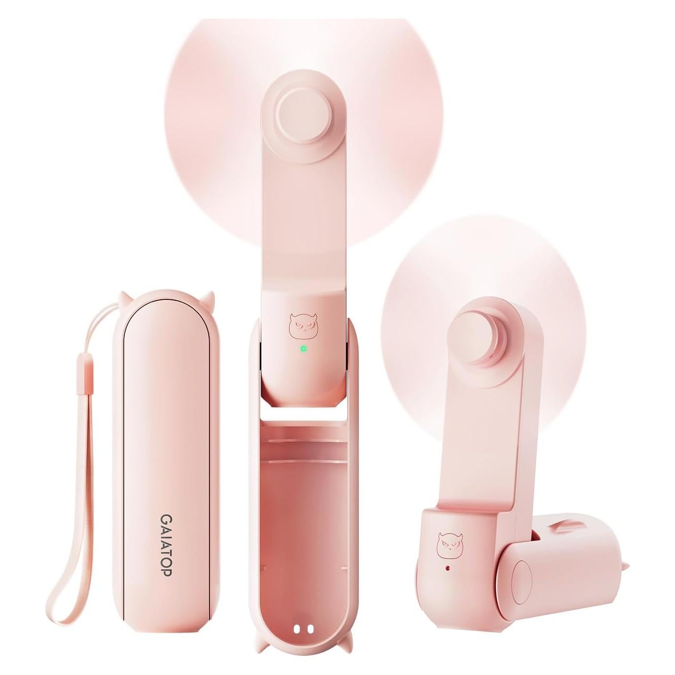 Ventilador Portátil Gaiatop Fan-FS08 Plegable USB Rosa