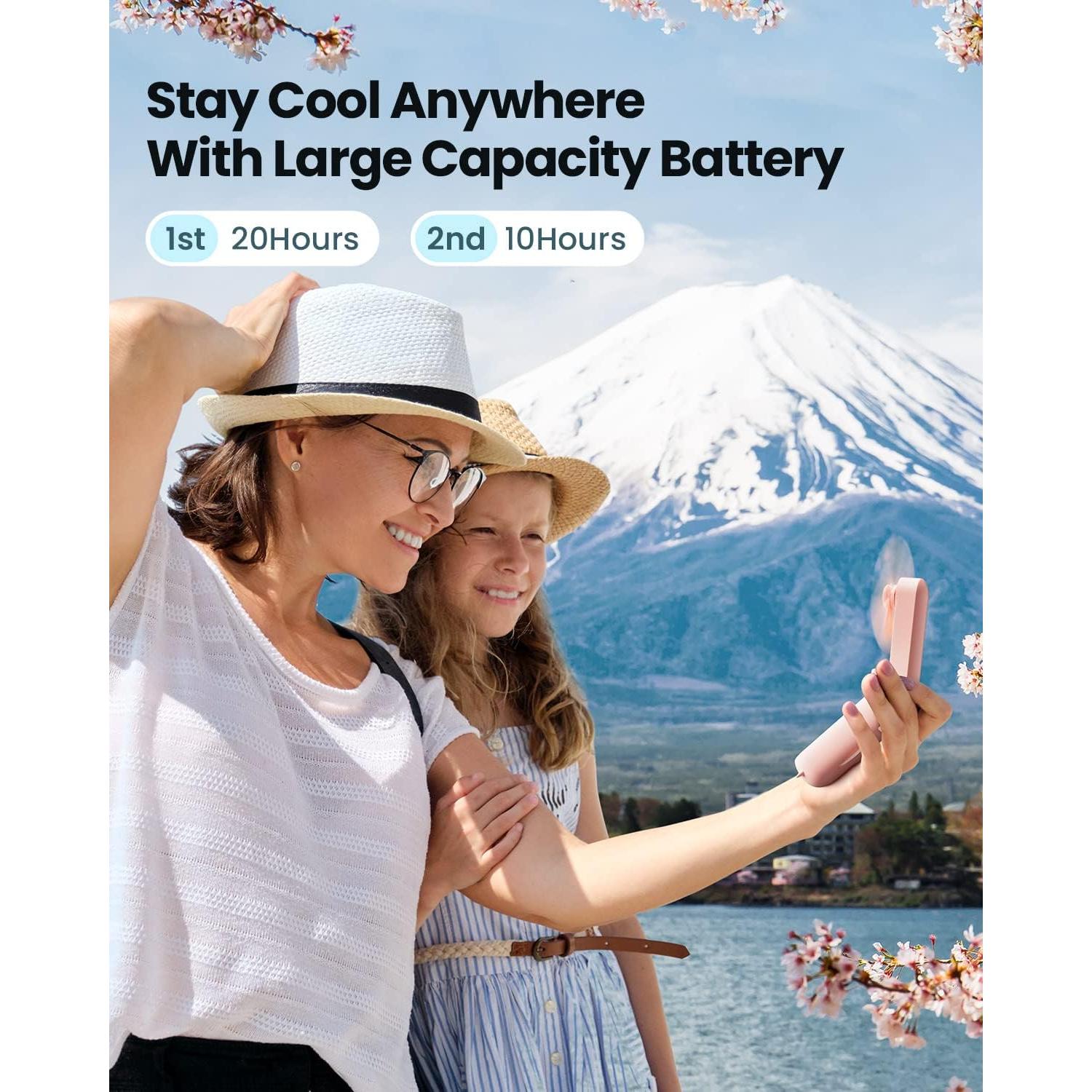 Ventilador Portátil Gaiatop Fan-FS08 Plegable USB Rosa