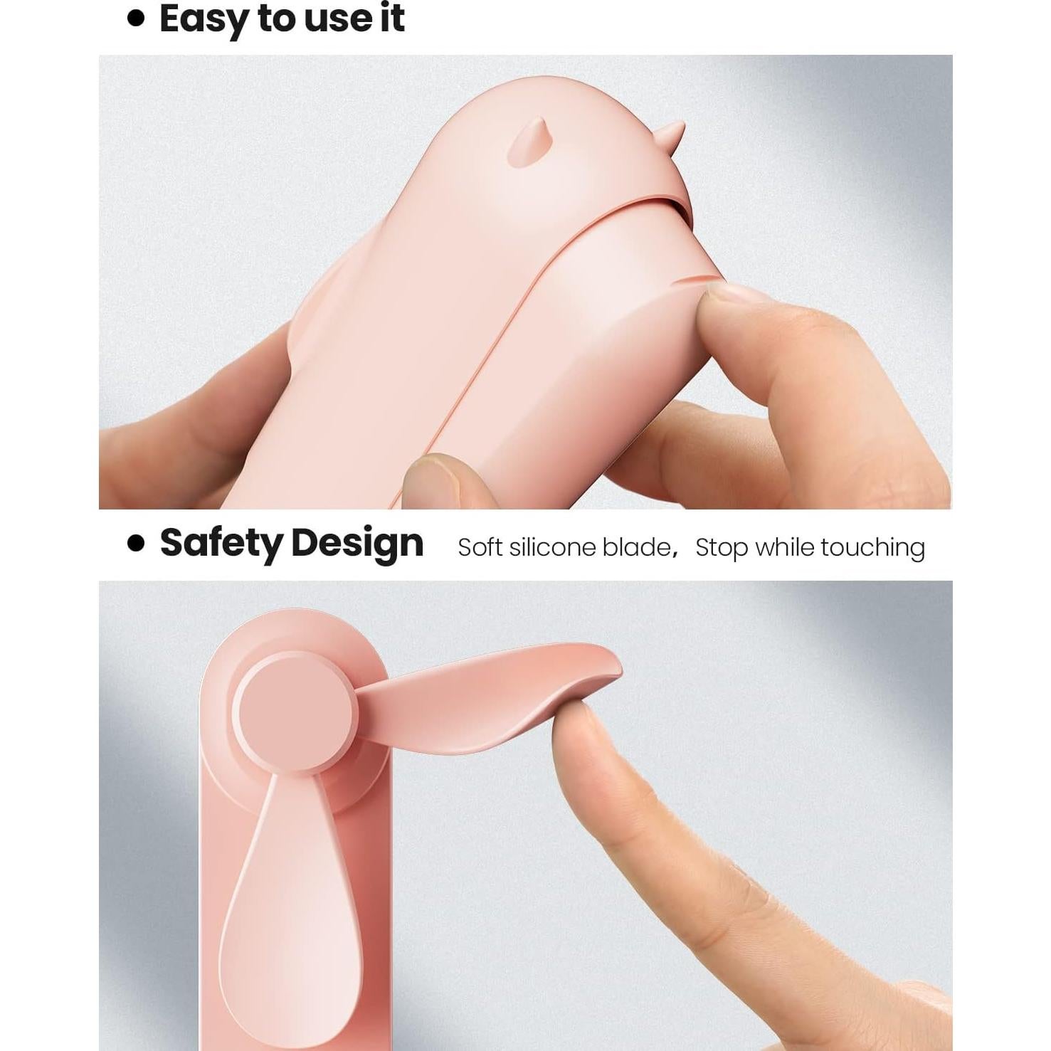 Ventilador Portátil Gaiatop Fan-FS08 Plegable USB Rosa