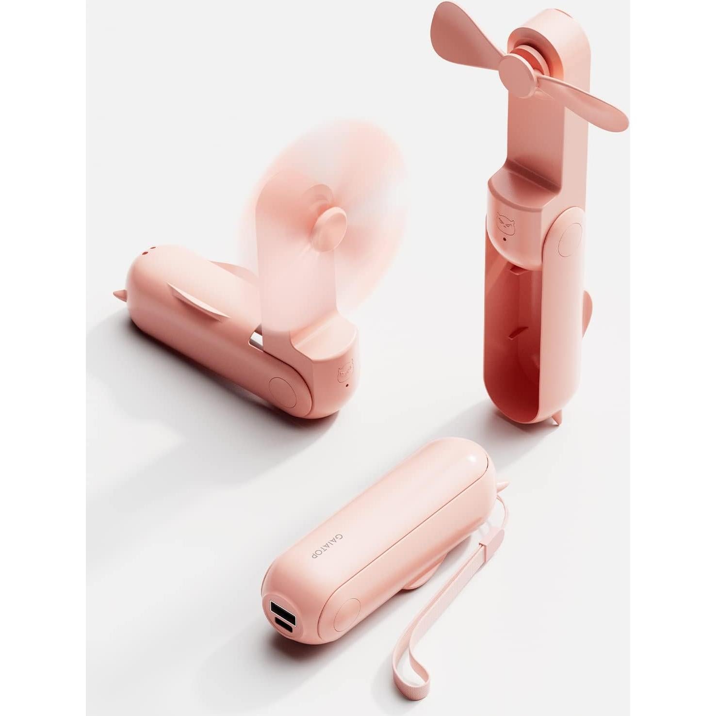 Ventilador Portátil Gaiatop Fan-FS08 Plegable USB Rosa