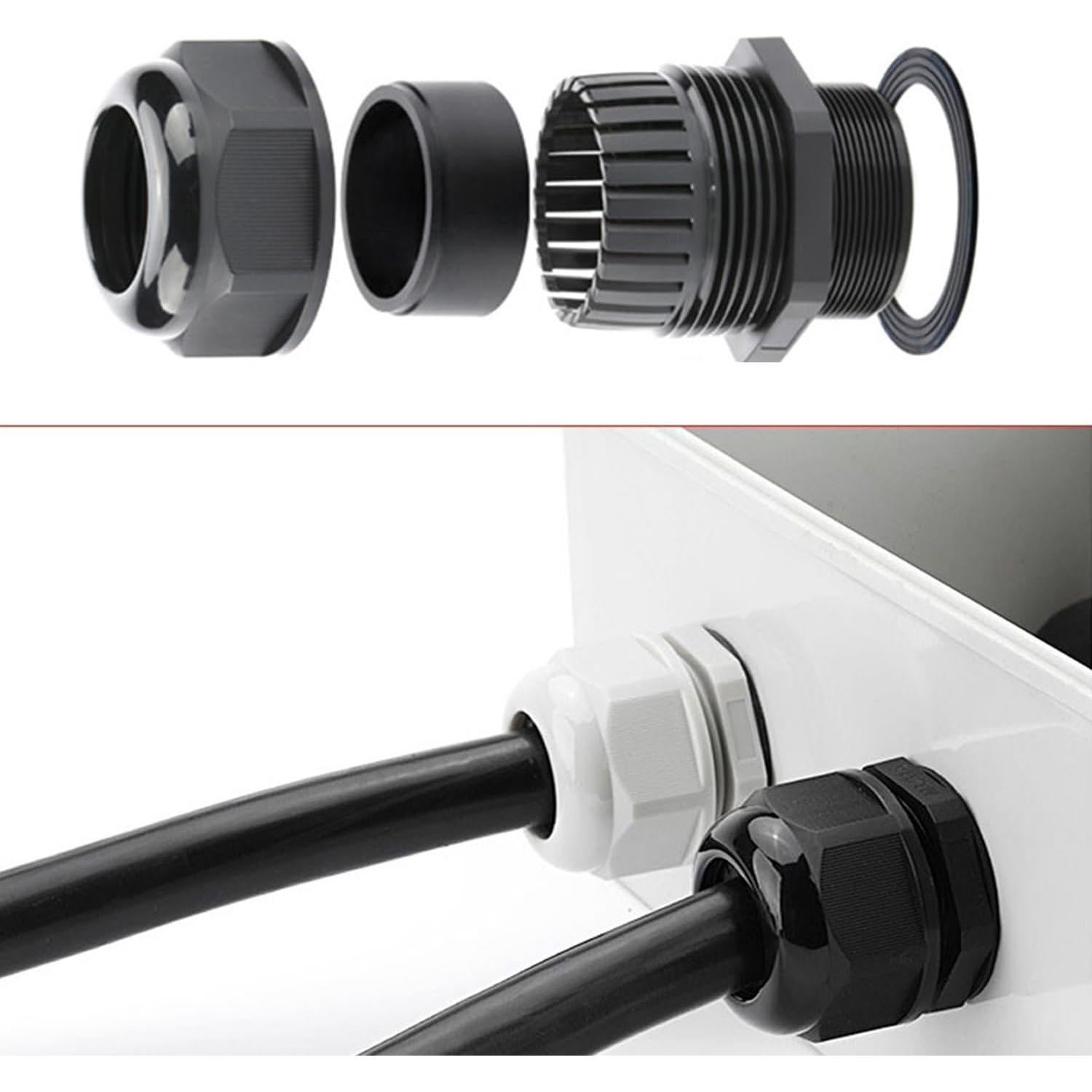 Juntas de Cable Fielect 4Pcs NPT 3/4" Nylon Impermeable 12-18mm