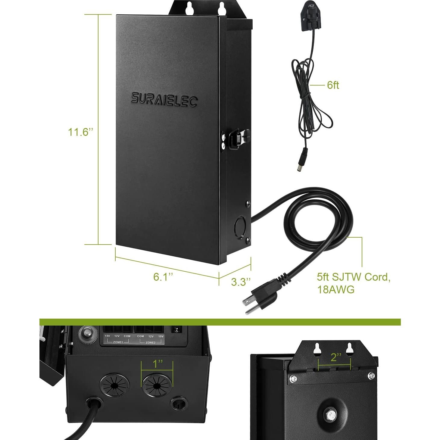 Transformador de Baja Tensión SURAIELEC 300W con 2 Salidas