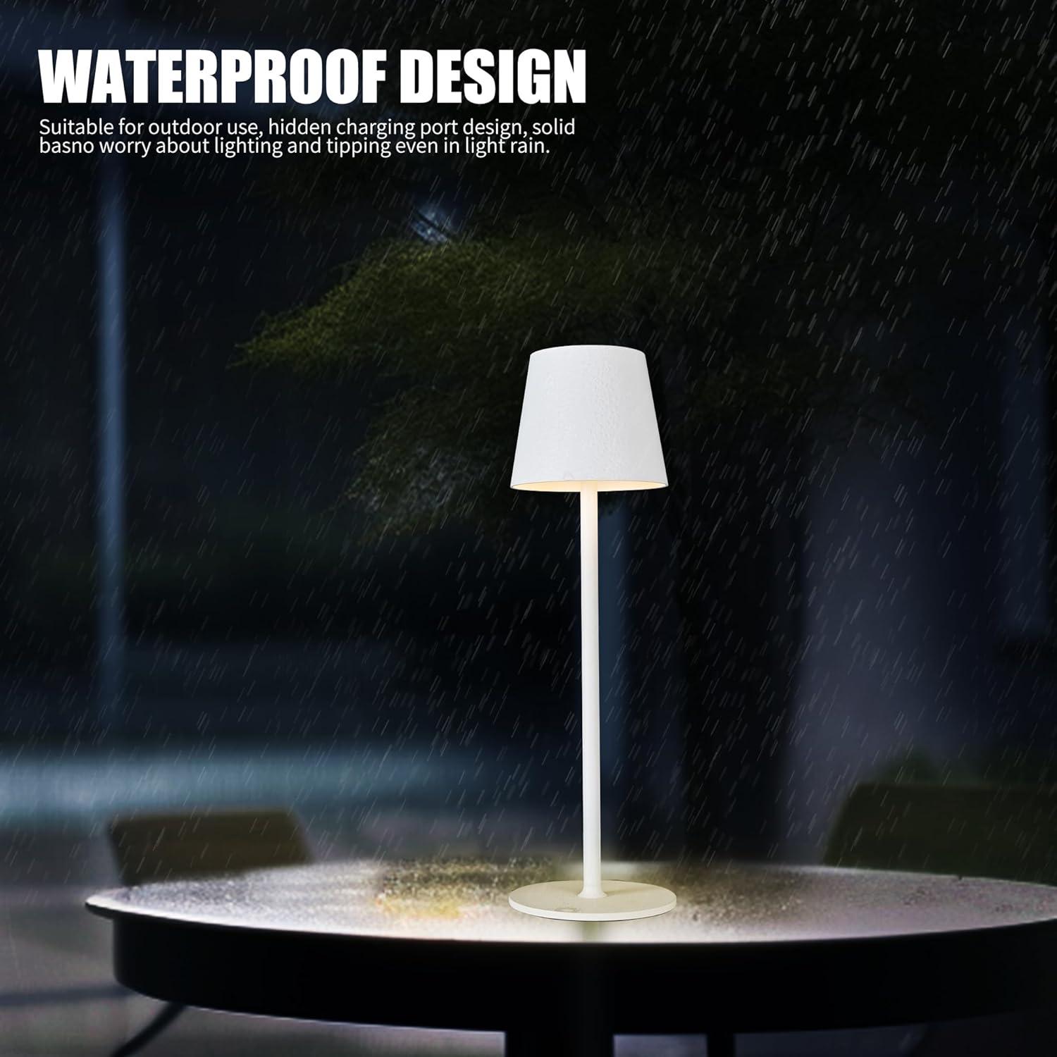 Lámpara de Mesa LED Inalámbrica BGFHome 2Pack 5000mAh Táctil