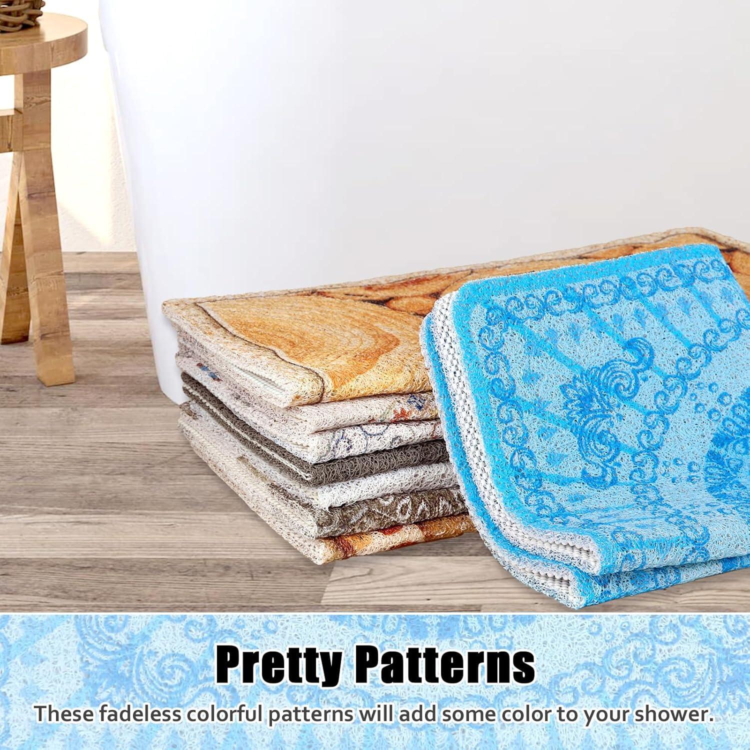 Alfombrilla de Ducha Antideslizante ZOESOE 61x61 cm PVC Azul