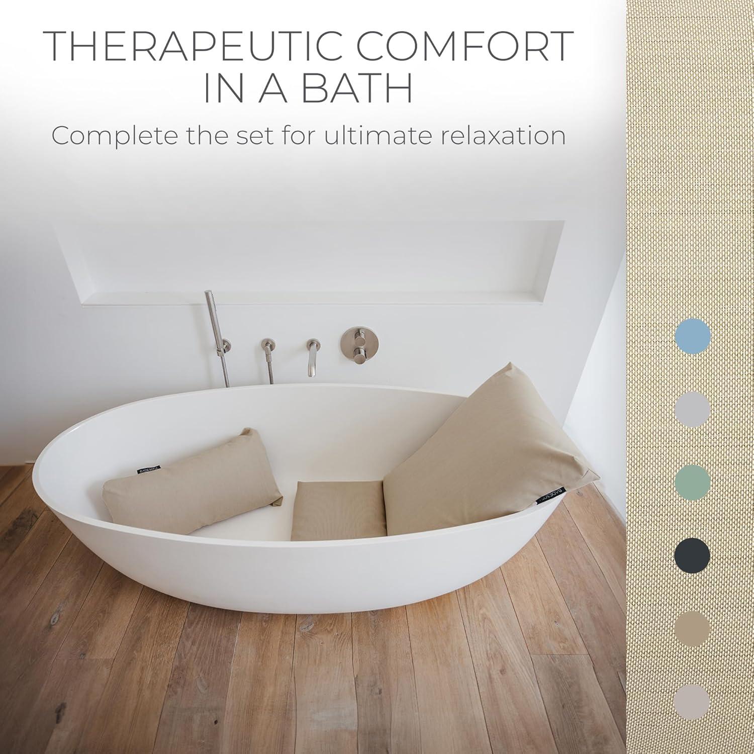 Cojín de Asiento de Baño BADESOFA Beige | Lavable y Secado Rápido