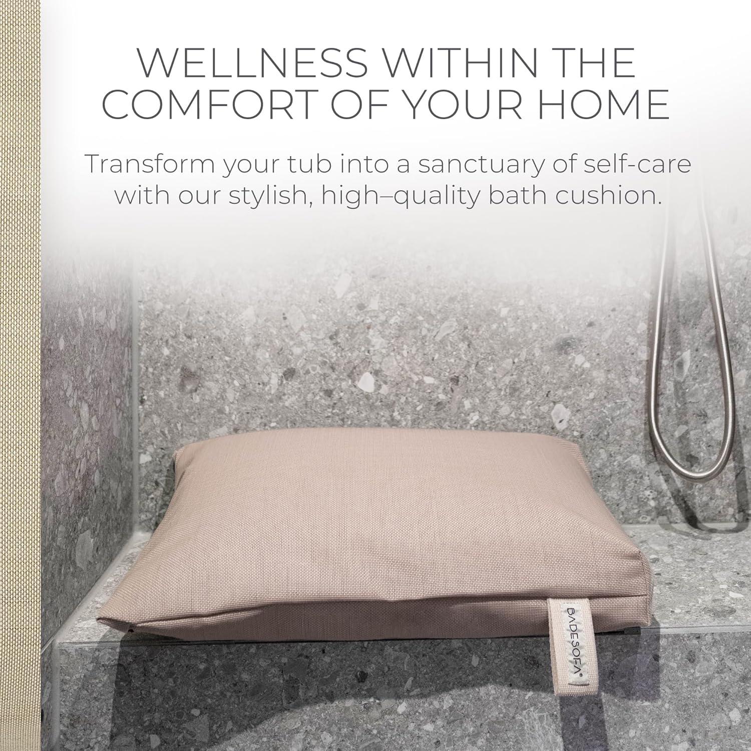 Cojín de Asiento de Baño BADESOFA Beige | Lavable y Secado Rápido