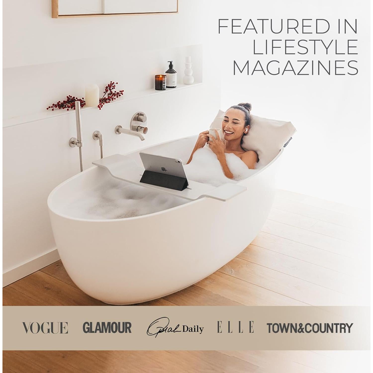 Cojín de Asiento de Baño BADESOFA Beige | Lavable y Secado Rápido