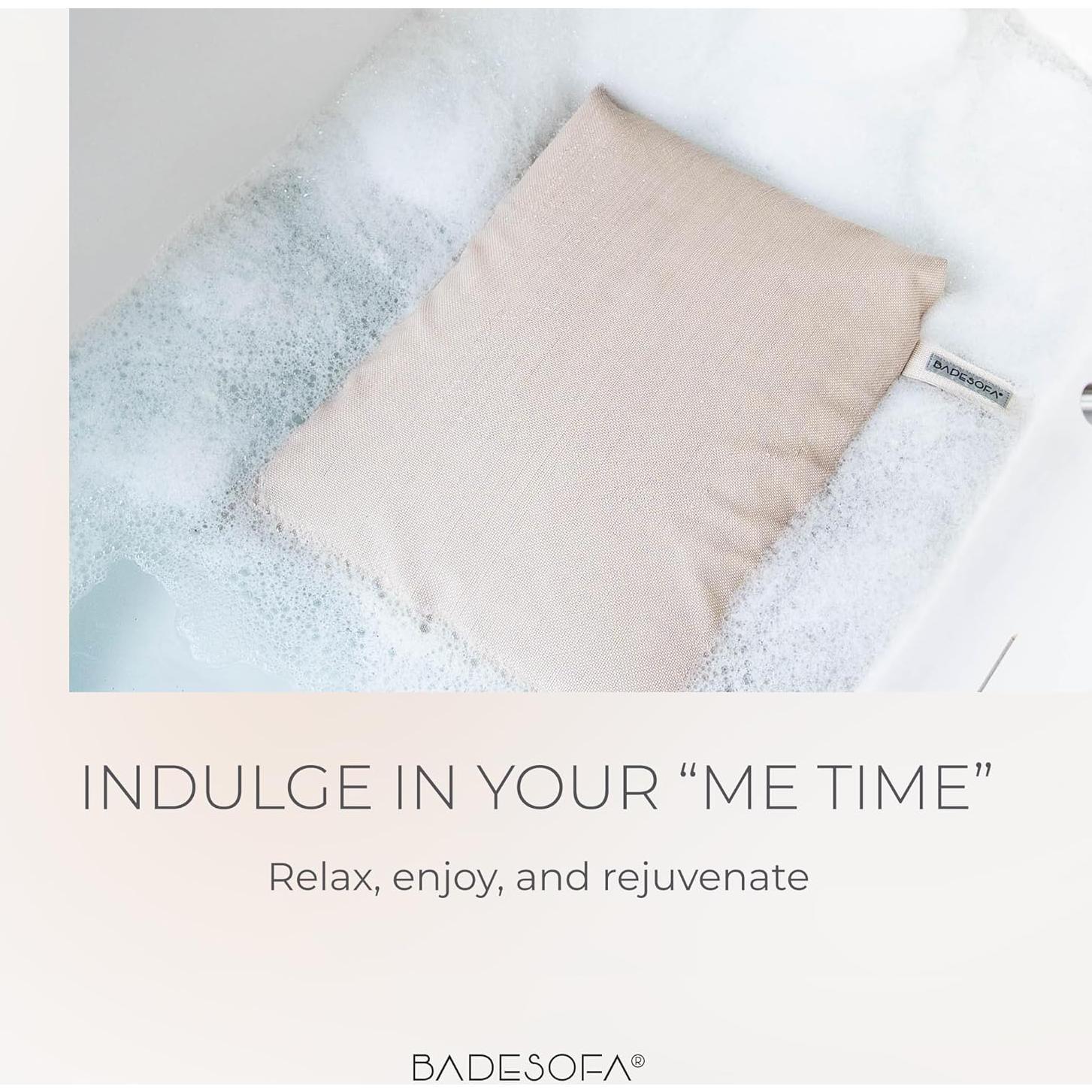 Cojín de Asiento de Baño BADESOFA Beige | Lavable y Secado Rápido