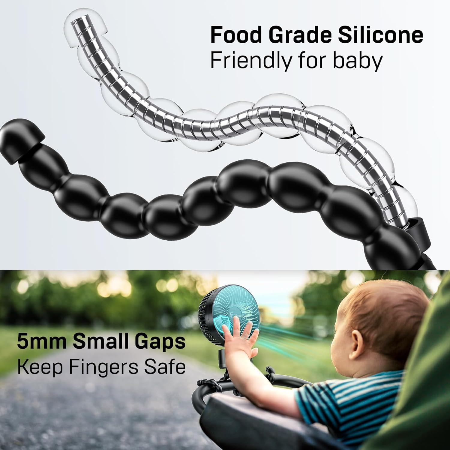 Ventilador Portátil 3-en-1 WITHOUSE con Luz LED y Batería 20000mAh