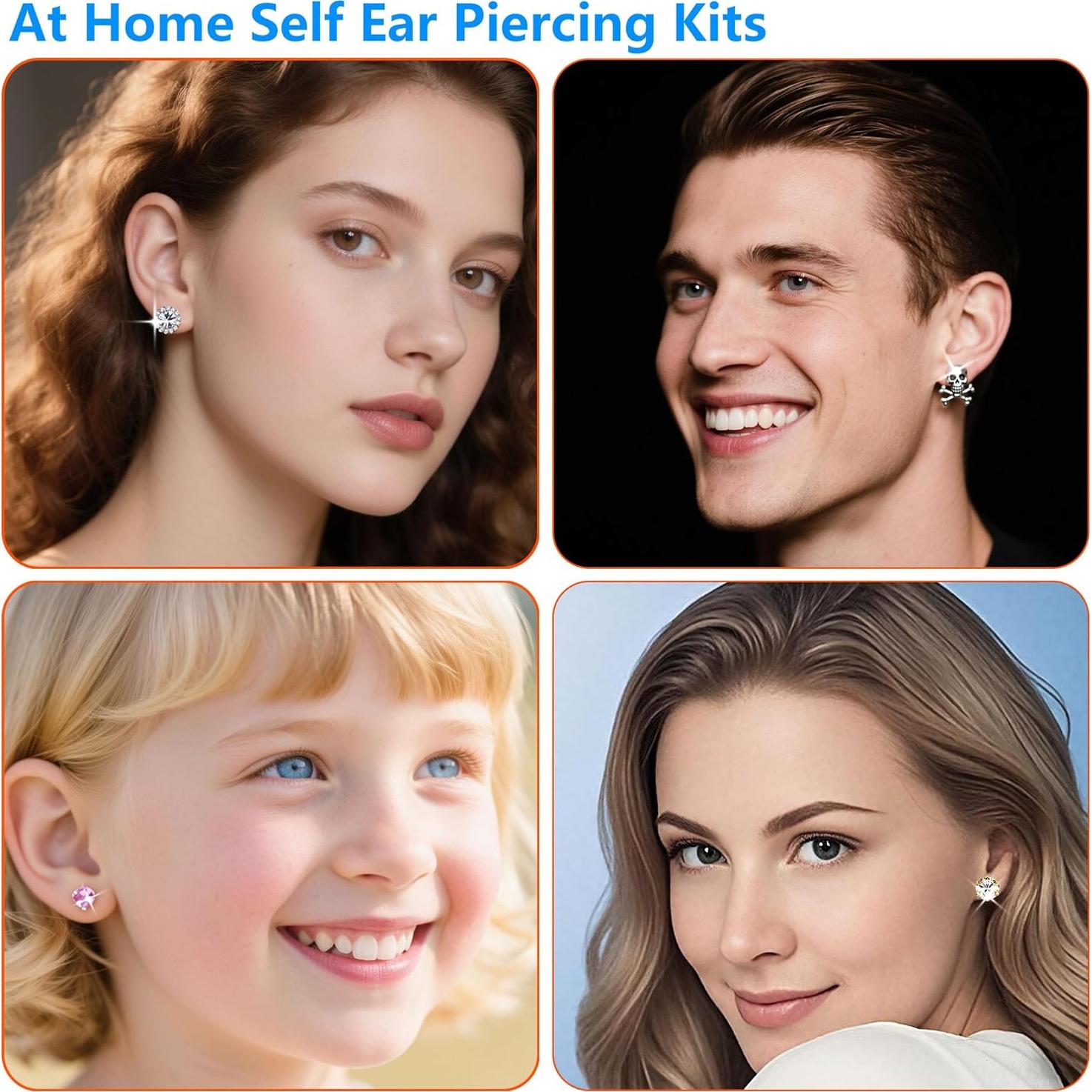 Kit de Perforación de Orejas YINPAD - Pistola Desechable 4mm