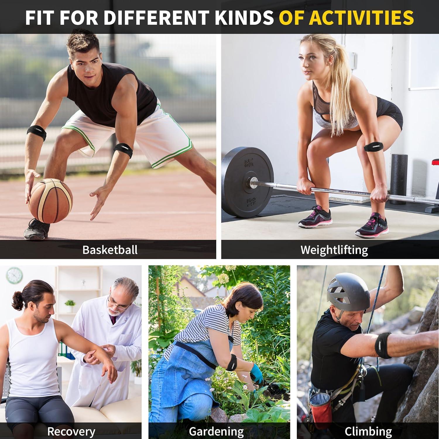 Faja para Codo CAMBIVO NS55 - Alivio Tendinitis y Dolor - Negro